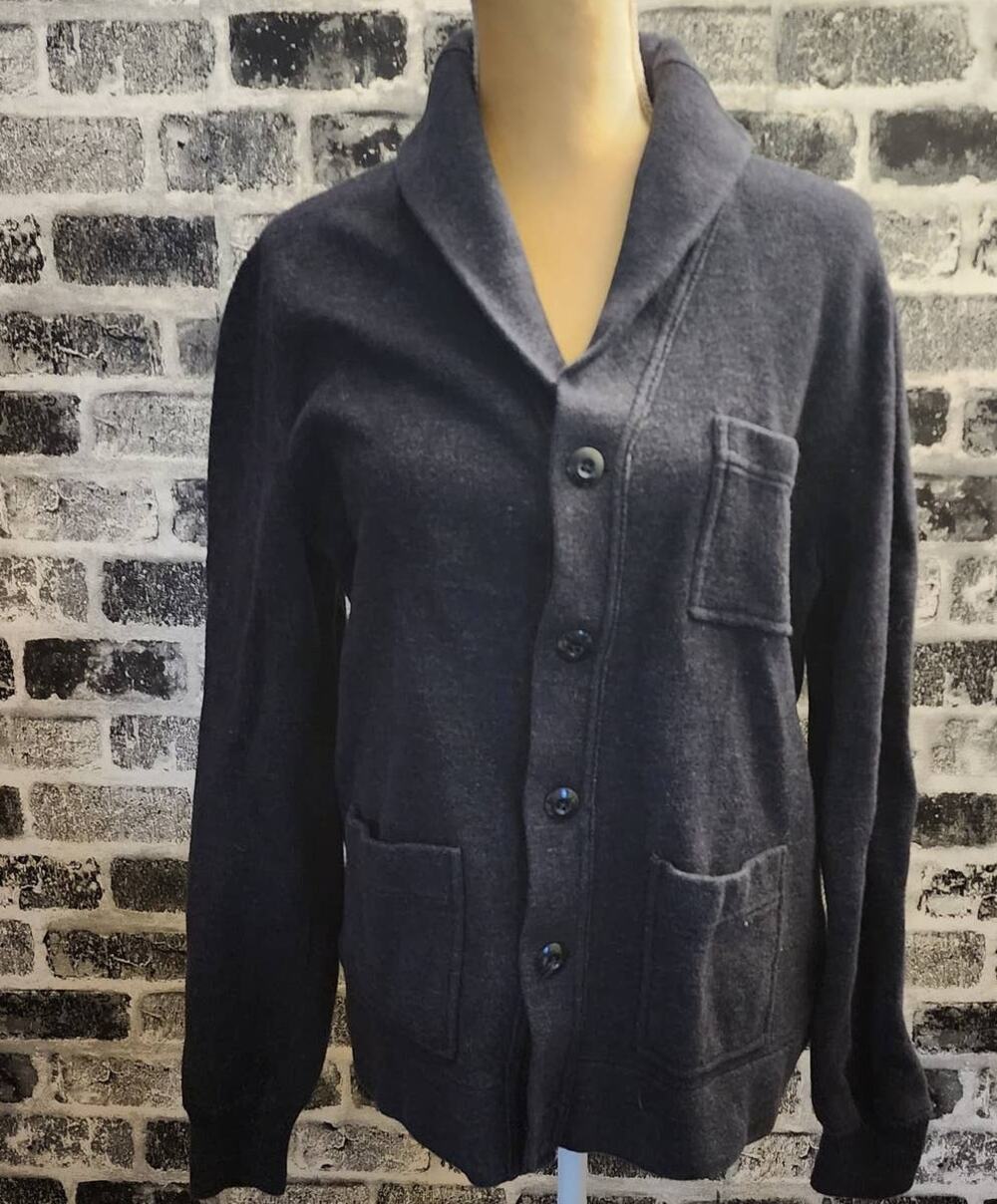 J. Crew Men's Button down Wool Blend Button Up Cardigan Grandpa Medium